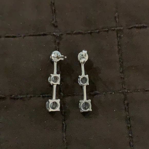 3 Stone (CZ) Earrings - Picture 8 of 14